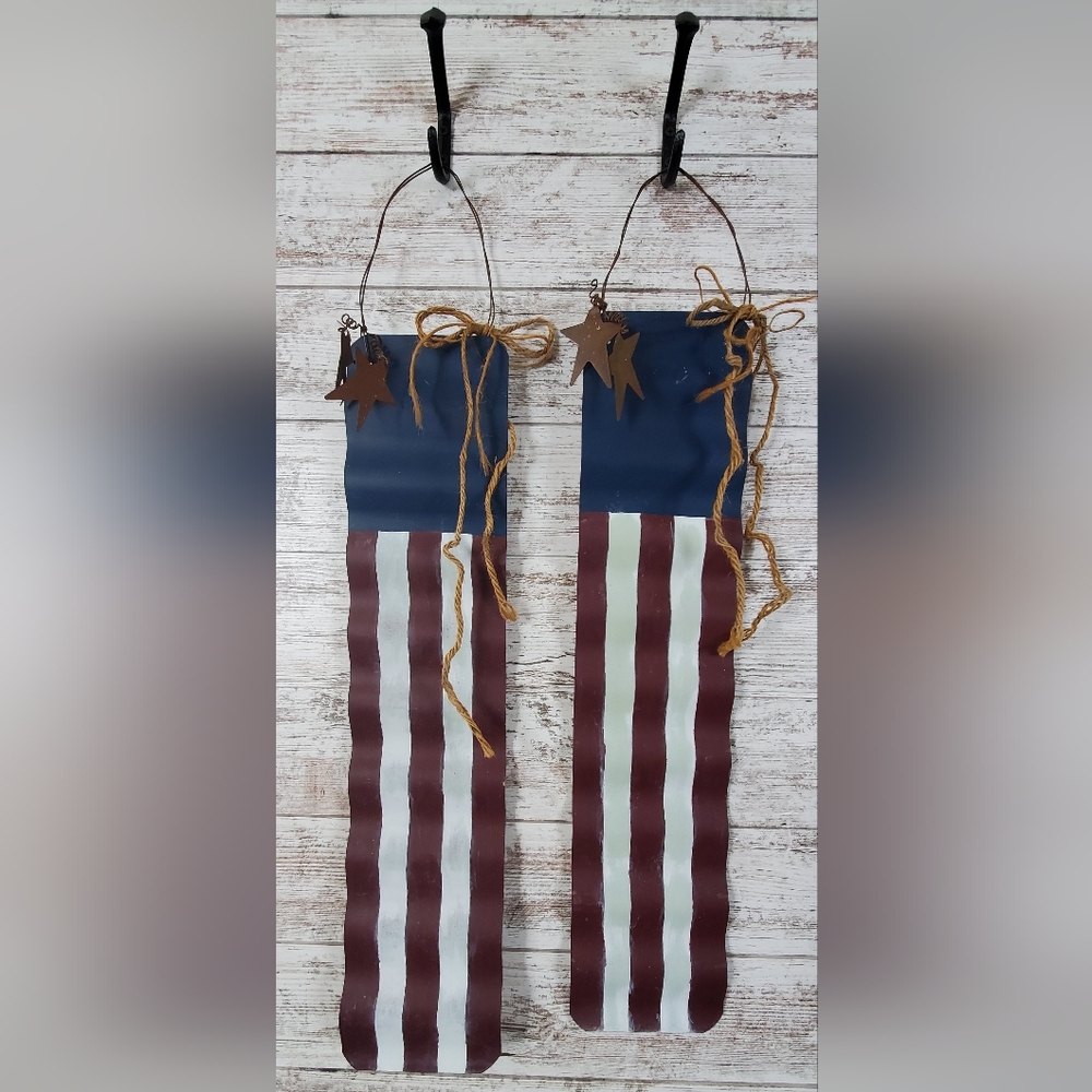 Metal Americana Flag Banners